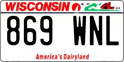 WI license plate 869WNL