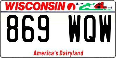 WI license plate 869WQW
