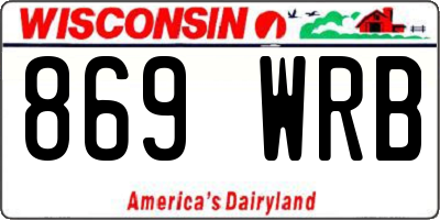 WI license plate 869WRB