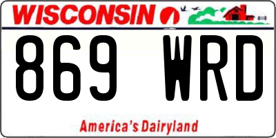 WI license plate 869WRD