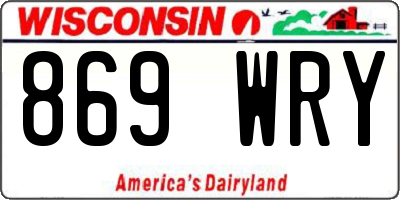WI license plate 869WRY