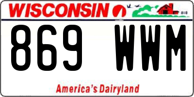 WI license plate 869WWM