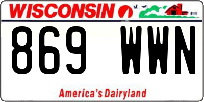 WI license plate 869WWN