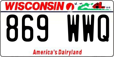 WI license plate 869WWQ