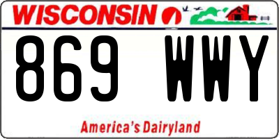WI license plate 869WWY