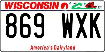 WI license plate 869WXK