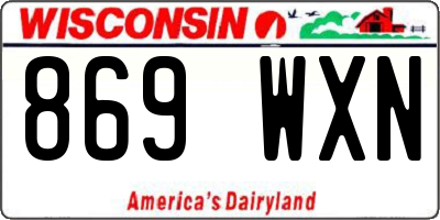 WI license plate 869WXN