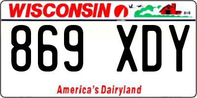 WI license plate 869XDY