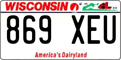 WI license plate 869XEU