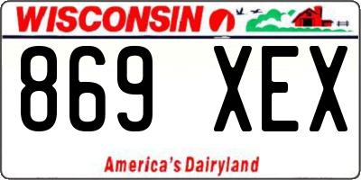 WI license plate 869XEX
