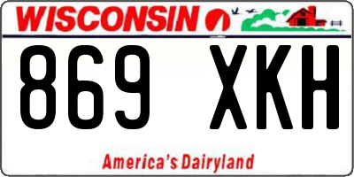 WI license plate 869XKH