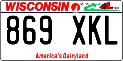 WI license plate 869XKL