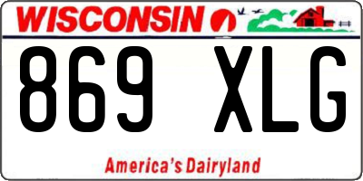 WI license plate 869XLG