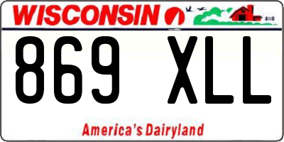 WI license plate 869XLL