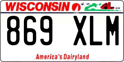 WI license plate 869XLM