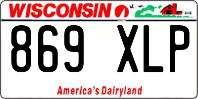 WI license plate 869XLP