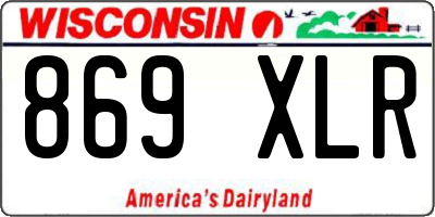 WI license plate 869XLR