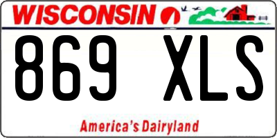 WI license plate 869XLS