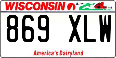 WI license plate 869XLW