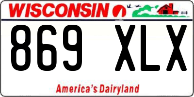 WI license plate 869XLX