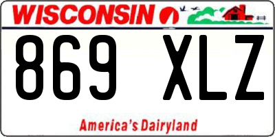WI license plate 869XLZ