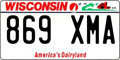 WI license plate 869XMA