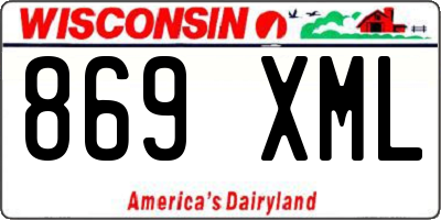 WI license plate 869XML