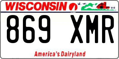 WI license plate 869XMR