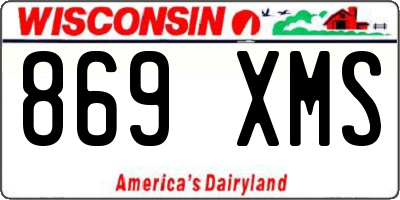 WI license plate 869XMS