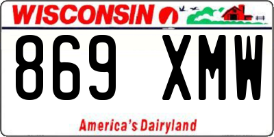 WI license plate 869XMW
