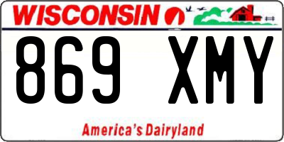 WI license plate 869XMY