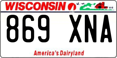 WI license plate 869XNA