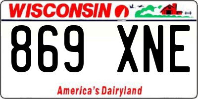 WI license plate 869XNE