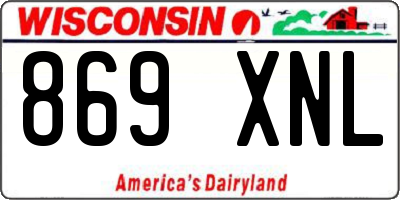 WI license plate 869XNL