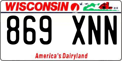 WI license plate 869XNN