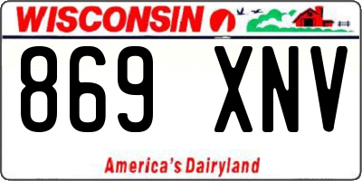 WI license plate 869XNV