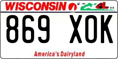 WI license plate 869XOK
