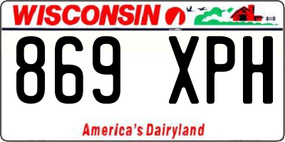 WI license plate 869XPH