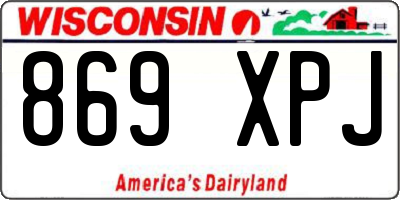 WI license plate 869XPJ
