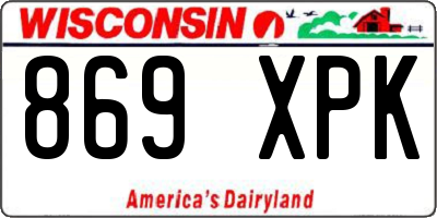 WI license plate 869XPK