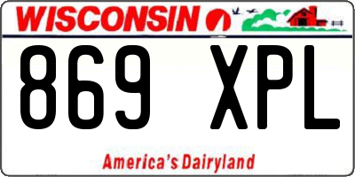WI license plate 869XPL