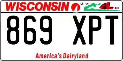 WI license plate 869XPT