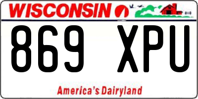 WI license plate 869XPU