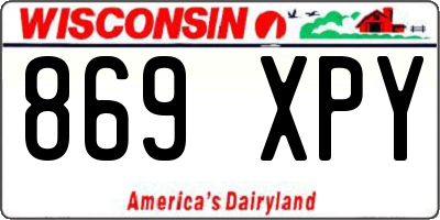 WI license plate 869XPY