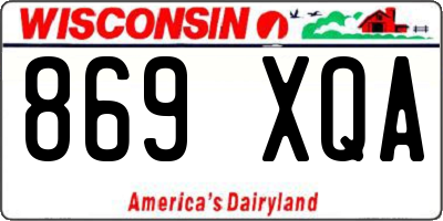 WI license plate 869XQA