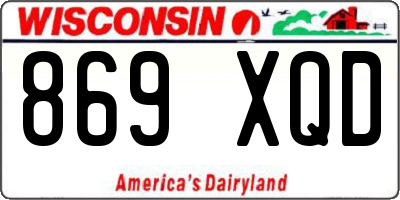 WI license plate 869XQD