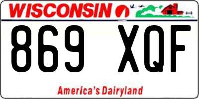 WI license plate 869XQF