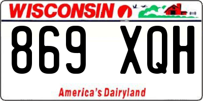 WI license plate 869XQH