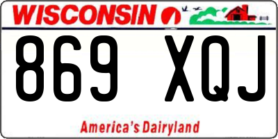 WI license plate 869XQJ