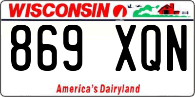 WI license plate 869XQN